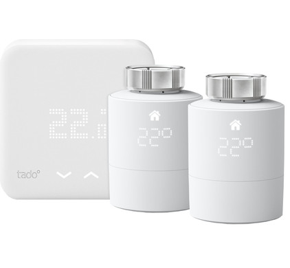 Tado Draadloze Slimme Thermostaat V3+ Startpakket + 2 radiatorknoppen