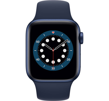 Apple Watch Series 6 40mm Blauw Aluminium Blauwe Sportband