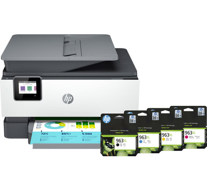 HP Officjet Pro 9014e + 1 set extra inkt