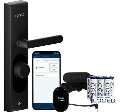 Loqed Touch Smart Lock Zwart + Power Kit