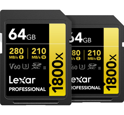 LEXAR Carte SDXC 64 Go 1800X Professional 270 Mo/s Classe 10 UHS