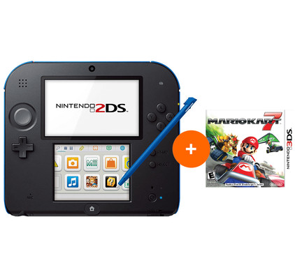 nintendo 2ds with mario kart