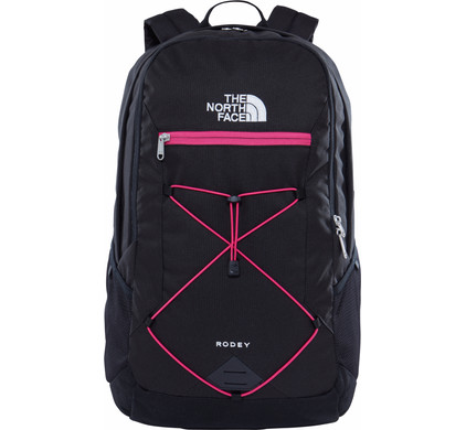 north face backpack pink and black