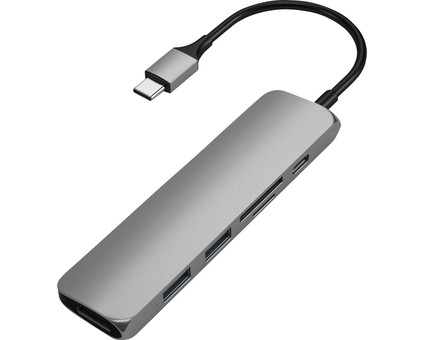 Satechi Adaptateur Multiports V2 Type C Fin Gris Sidéral