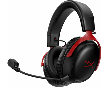 HyperX Cloud III Casque Gamer Sans fil - Noir/Rouge (PC, PS5, PS4)