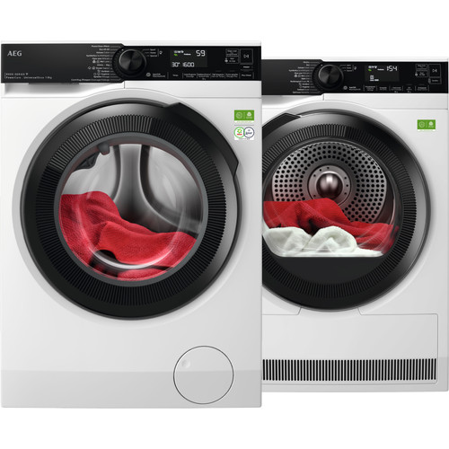 AEG LR86CBC86 PowerCare UniversalDose + AEG TR86CBC87 AbsoluteCare (wasmachine)