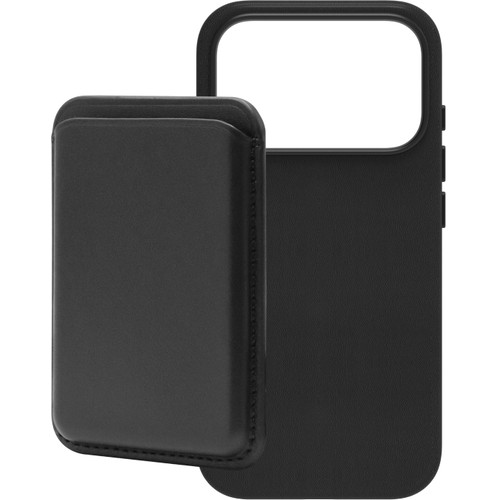 BlueBuilt MagSafe Hoesje iPhone 18 Pro Leer Zwart + Kaarthouder Leer Zwart (telefoonhoesje)