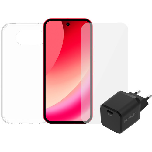 Google Pixel 10a 128GB Rood 5G + Compleet Accessoirepakket (mobiele telefoon)