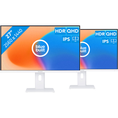 BlueBuilt 27 inch Quad HD Monitor Duo pack