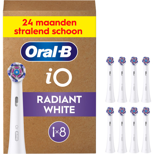 Oral-B iO Radiant White (8 stuks) Wit (opzetborstel voor elektrische tandenborstels)