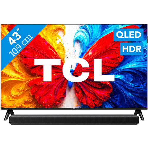 TCL 43" QLED S5L 4K (2026) + TCL S45H 2.0 Soundbar (televisie)
