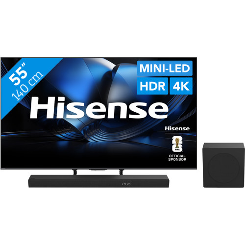 Hisense ULED 55" U79SE (2026) + Hisense HS3100 (televisie)