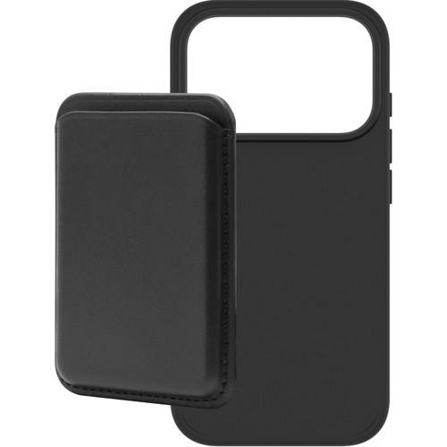 BlueBuilt MagSafe Hoesje iPhone 18 Pro Zwart + Kaarthouder Leer Zwart (telefoonhoesje)