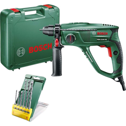 Bosch PBH 2100 RE + 6-delige SDS-Plus borenset (boormachine)