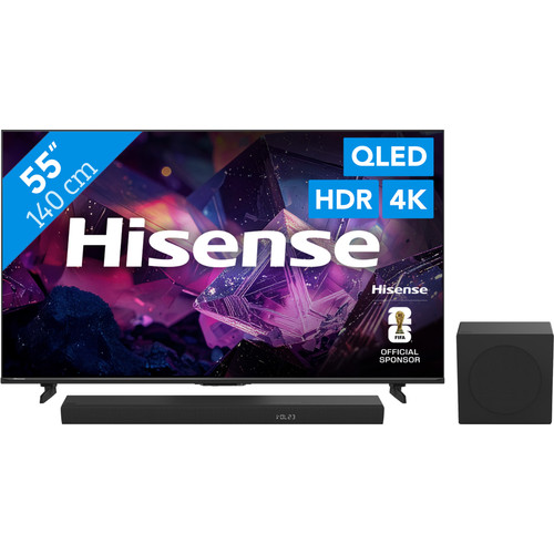 Hisense QLED 55" E79S PRO (2026) + Hisense HS3100 (televisie)