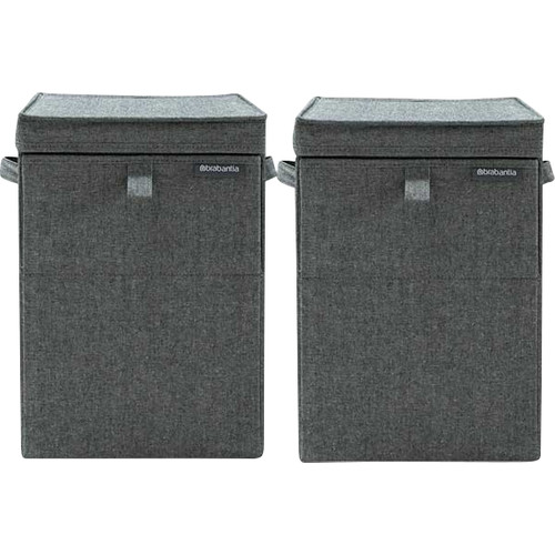 Brabantia Wasboxen Pepper Black Duo Pack (wasmand)