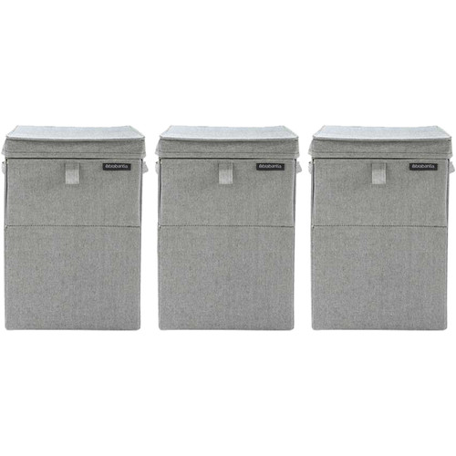 Brabantia Wasboxen Grey Triple Pack (wasmand)