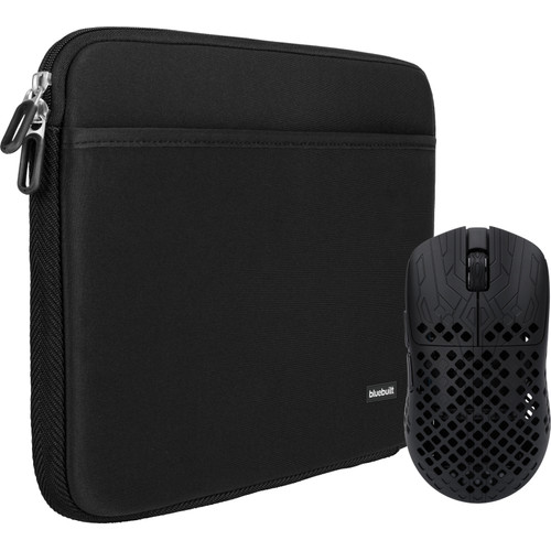 BlueBuilt Laptophoes breedte 30 cm 12-13 inch Zwart + Vortech Prestige Gaming Muis (laptop sleeve)