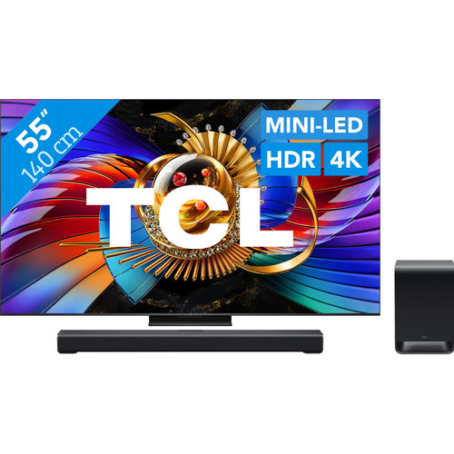 TCL SQD Mini-led 55" 80L (2026) + TCL S60K (televisie)