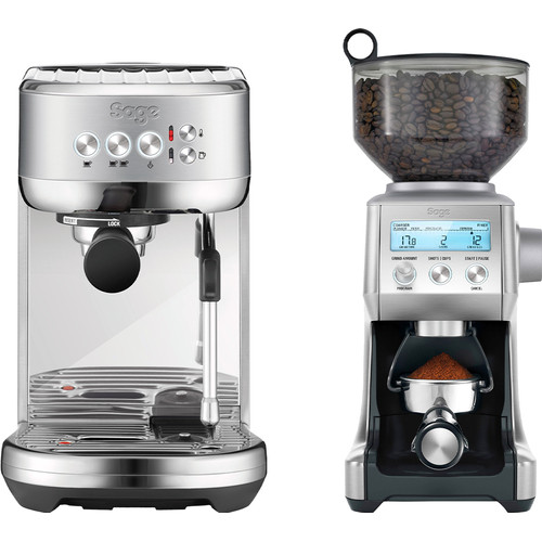 Sage the Bambino Plus Stainless Steel + Koffiemolen (halfautomatische espressomachine)