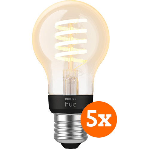 Philips Hue Filamentlamp White Ambiance Standaard E27 5-pack (smart lamp)