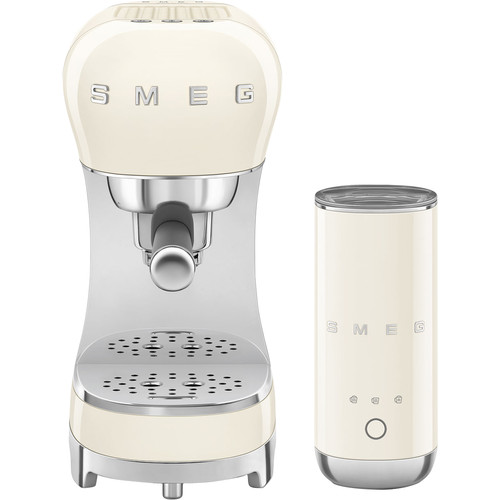 SMEG ECF12CREU Creme + melkopschuimer (halfautomatische espressomachine)