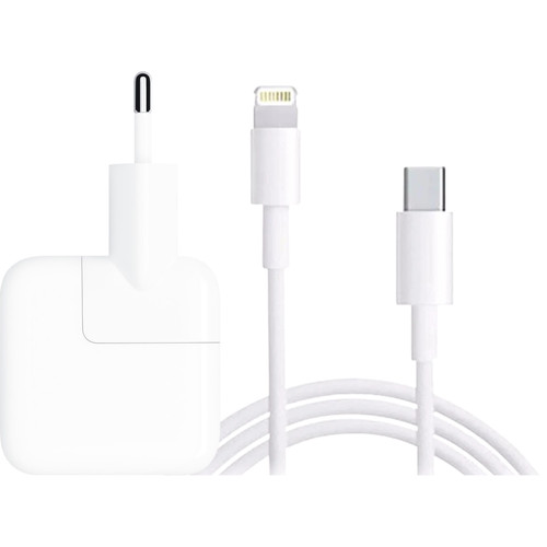 Apple Usb C Oplader 30W + Apple Lightning Kabel 1m Kunststof Wit (thuislader)