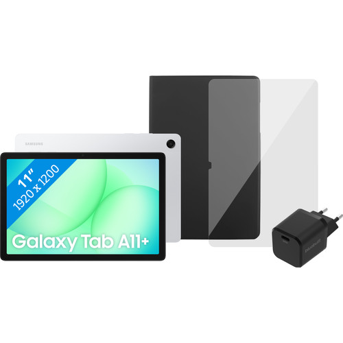 Samsung Galaxy Tab A11 Plus 11 inch 256GB Wifi Zilver + Compleet accessoirepakket (tablet)