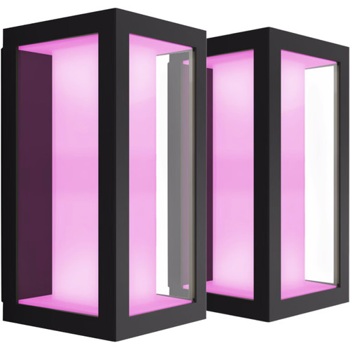 Philips Hue Impress muurlamp White and Color zwart smal duo pack (smart lamp)