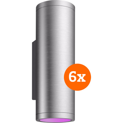 Philips Hue Appear muurlamp White and Color RVS 6-Pack (smart lamp)