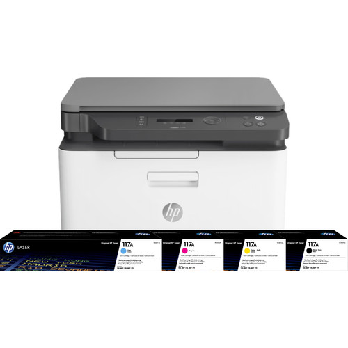 HP Color Laser MFP 178nw + 1 extra set toners (printer)