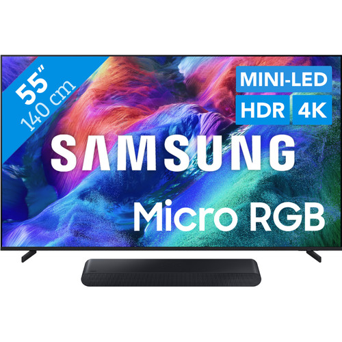 Samsung Micro RGB 55" R85H (2026) + Samsung HW-S60D Zwart (2024) (televisie)