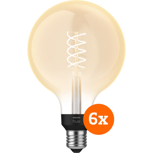 Philips Hue Filamentlamp White Globe XL E27 - 2023 - 6-pack (smart lamp)