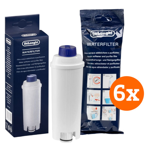 De'Longhi Waterfilter 6 stuks (waterfilter voor koffiezetapparaten)