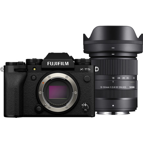 Fujifilm X-T5 Zwart + Sigma 18-50mm f/2.8 DC DN Contemporary (systeemcamera)