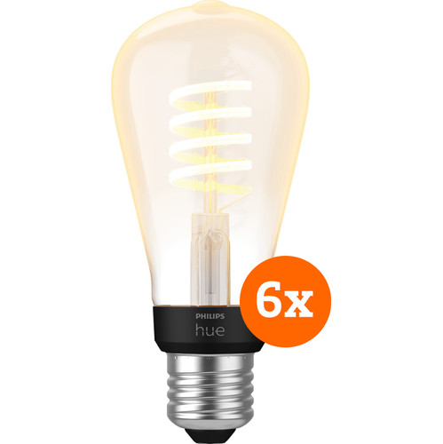 Philips Hue Filament White Ambiance Edison 6-pack (smart lamp)