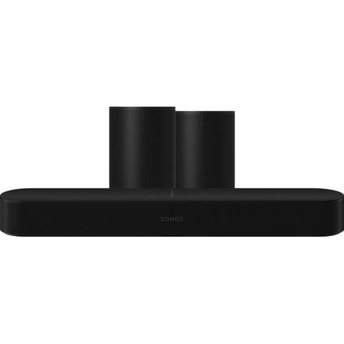 Sonos Beam Gen2 Zwart + 2x Era 100 Zwart (soundbar)