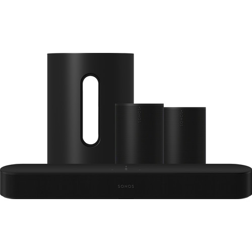 Sonos Beam Gen 2 Zwart + 2x Era 100 Zwart + Sub Mini Zwart (soundbar)