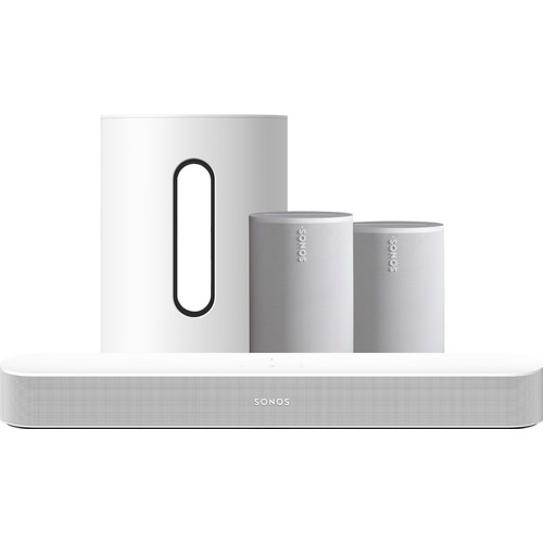 Sonos Beam Gen2 Wit + 2x Era 100 Wit + Sub Mini Wit (soundbar)