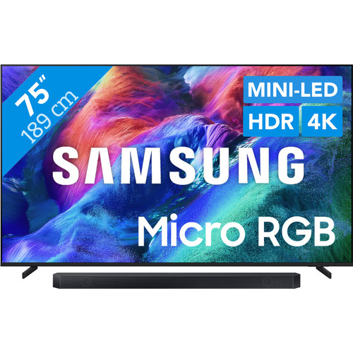 Samsung Micro RGB 75" R85H (2026) + Samsung HW-Q600H (2026) (televisie)