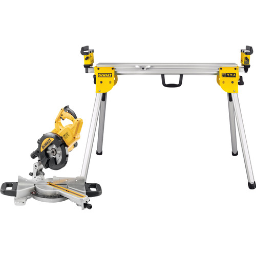 DeWalt DWS773-QS + onderstel (afkortzaag)