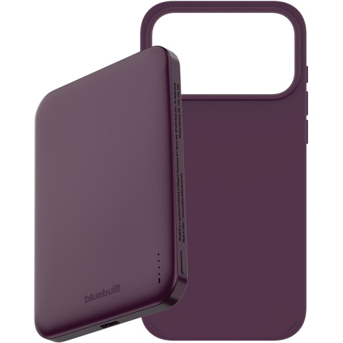 BlueBuilt MagSafe Hoesje iPhone 18/17 Pro Max Paars + Powerbank 5.000 mAh Paars (telefoonhoesje)