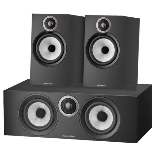 Bowers & Wilkins HTM6 S3 + 606 S3 (per paar) Zwart (hifi speaker)