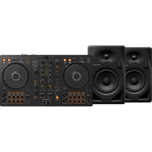 Pioneer DJ DDJ-FLX4 + Pioneer DJ DM-40D Zwart (DJ controller)