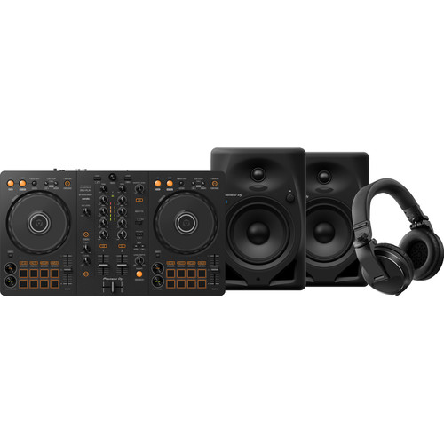 Pioneer DJ DDJ-FLX4 + Pioneer DJ HDJ-X5 Zwart + Pioneer DJ DM-50D-BT Zwart (DJ controller)