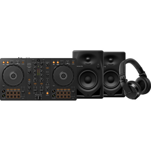 Pioneer DJ DDJ-FLX4 + Pioneer DJ HDJ-X7 Zwart + Pioneer DJ DM-40D Zwart (DJ controller)