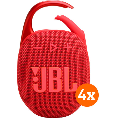 JBL Clip 5 Rood 4-pack (bluetooth speaker)