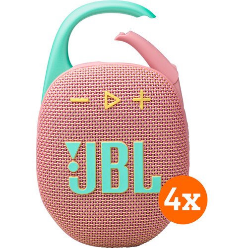 JBL Clip 5 Roze 4-pack (bluetooth speaker)