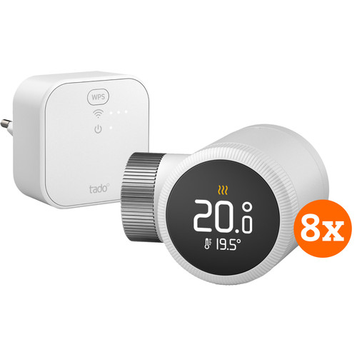 Tado Slimme Radiatorknop X - Startpakket 8-Pack (Thermostaat)