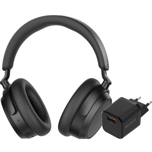 Sennheiser Accentum Plus Zwart + BlueBuilt Quick Charge Oplader met Usb A Poort 18W Zwart (hoofdtelefoon)